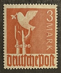 Travelstamps: 1947 Germany Stamps Scott #576 3m Peace Dove Mint MOGLH