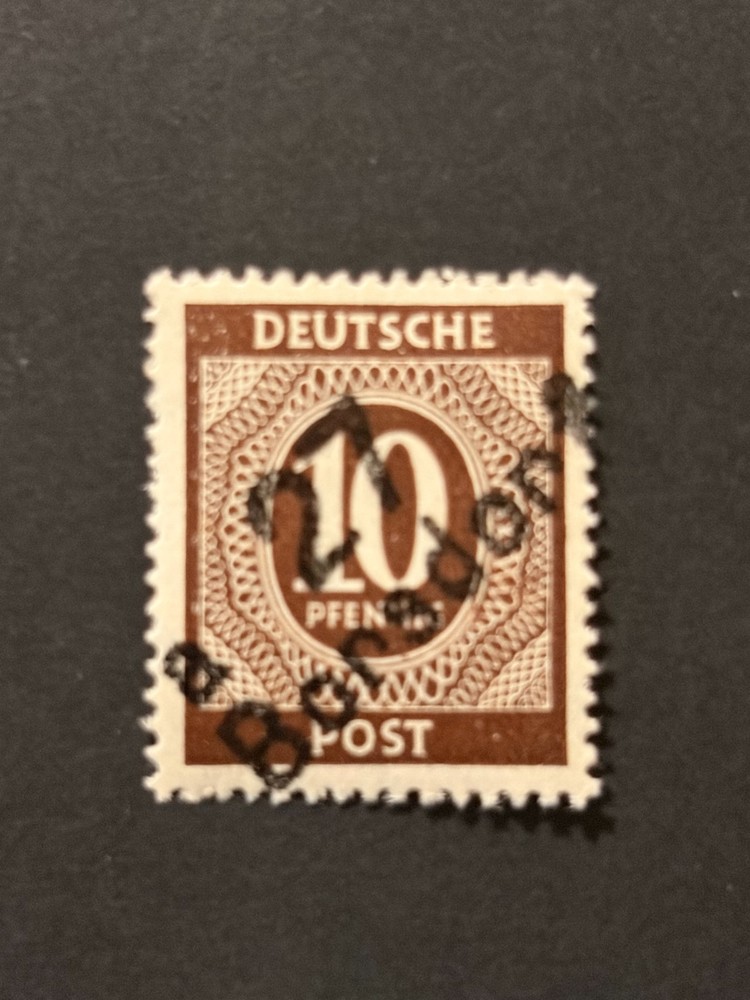 Germany 1948 Post WWII LOCAL overprint (BORSDORF) 10 Pf. MNH /s1 #426