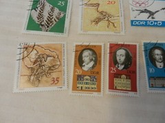Lot of 22 East Germany Stamps 1968-1969, 1971, 1973 Art, Fossils, Sports, More