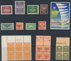 Lot Stamp Germany Poland Revenue WWII HJ Cigar Import Volkswagen Tabacco MNG MNH