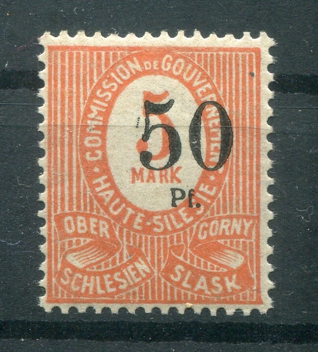 Ungebr. m. Falz Briefmarken Oberschlesien 12aI MH BPP Echtheit Echt
