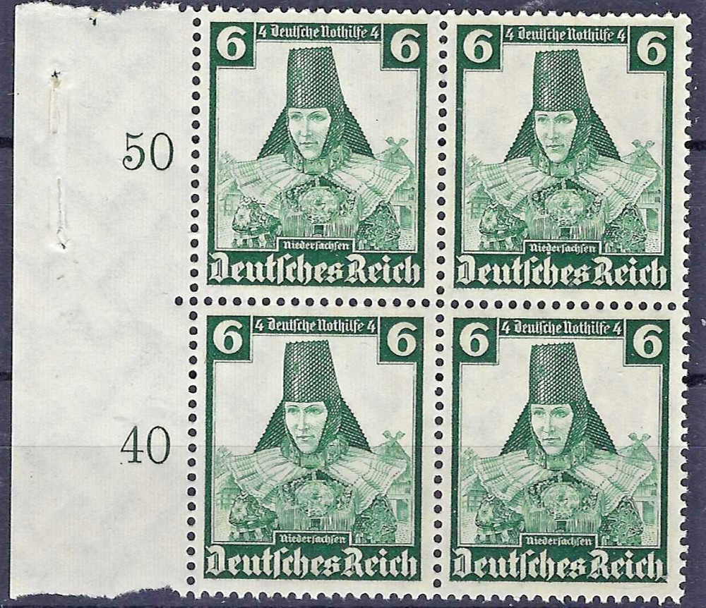 Germany 3rd Reich 1935 Welfare Fund Mi# 591 Block of 4 MNH **