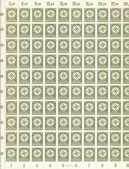 Stamp Germany Official Mi 175 Sheet 1942 WWII Dienst Fascism War MNH
