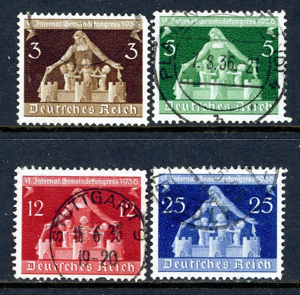 Stamps Germany, Scott # 473-476 used, complete set