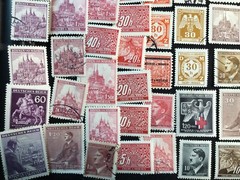 Germany WWII Czechoslovakia Bohemia and Moravia Lot of 109 stamps MH & Used
