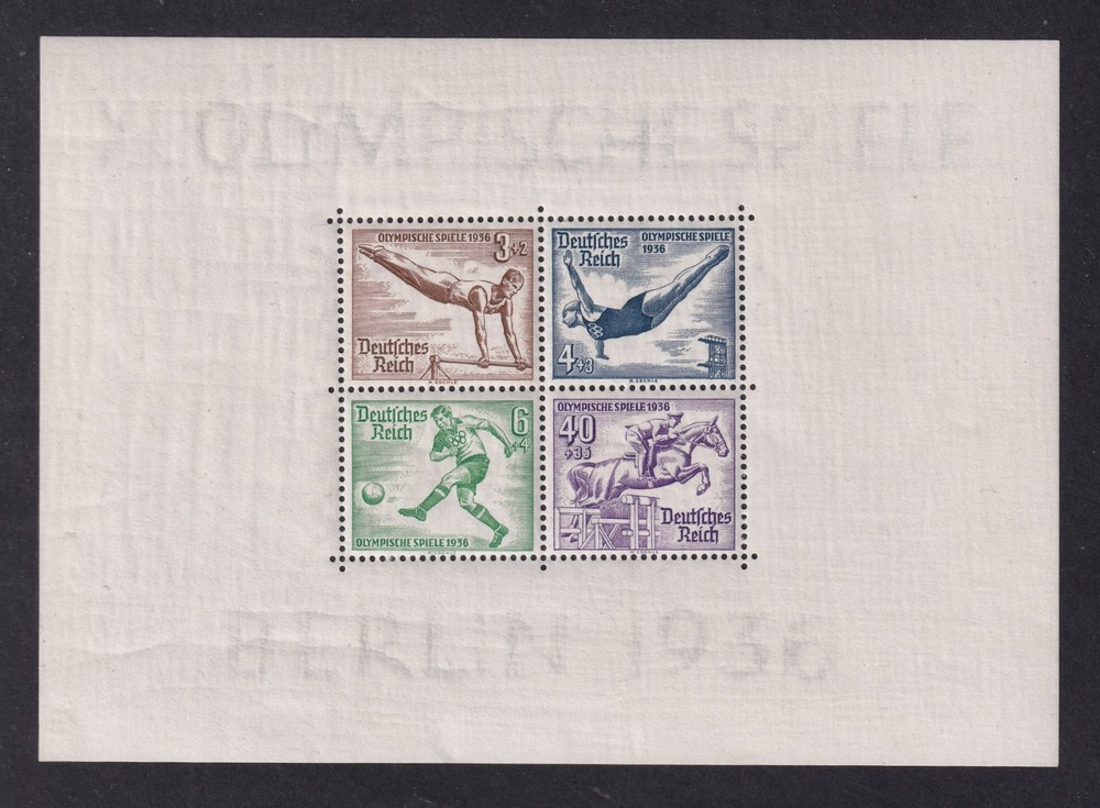 GERMANY 1936 Olympics Miniature Sheet SG MS613a(a) Used (CV £110)