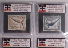 Nazi History Album *with COA* – Stamps of the 1936 Olympics Third Reich, Germany