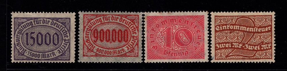 Germany 1920s 4 Revenues Mint Hinged – S40642