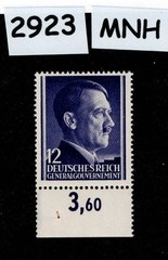 MNH stamp Adolf Hitler Sc N80 12GR 1941 WWII Germany Occupied Poland #2923