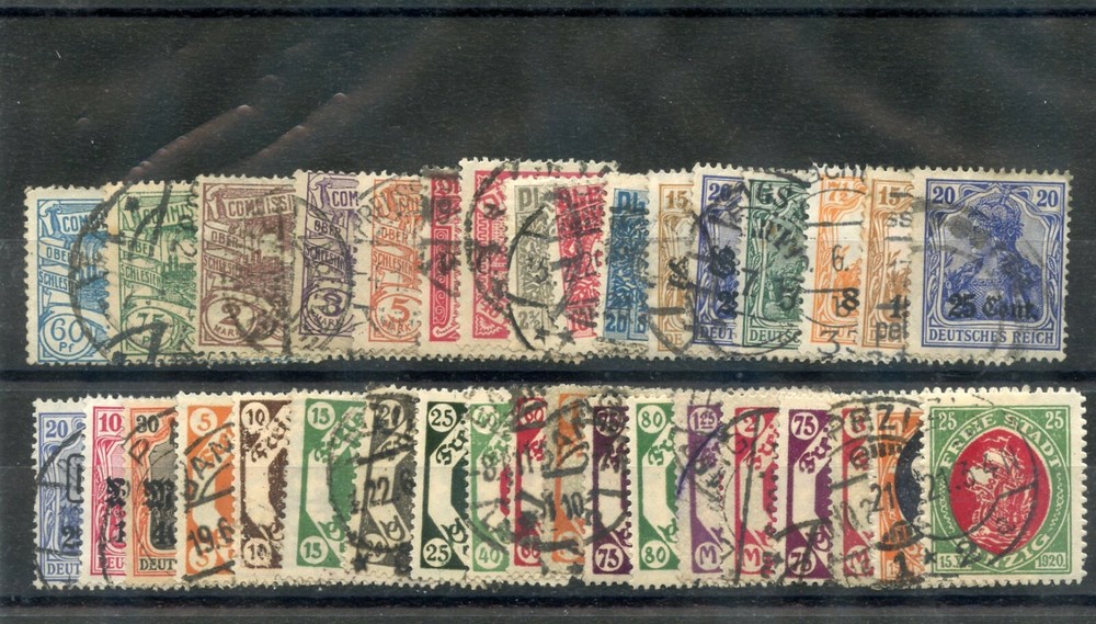 UPPER SILESIA, DANZIG, MEMEL, SAAR 1914-1930 109 DIFFERENT F-VF USED $248