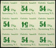 Germany Post WWII Allied Zones Spremberg Dramatic Inverted 54 Error MNH 49978