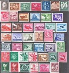 Stamp Germany Year 1944-5 Mi 864-908 Set WWII 3rd Reich Wehrmacht Tank Adolf MNG