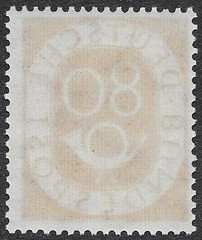 MMK Philately: Germany Scott #684 Mint Hinged Numeral and Post Horn 80pf SCV$140