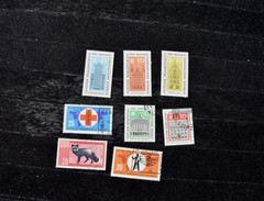EAST GERMANY 1962-63 LEIPZIG FAIR S626-627 USED + S 643-645 MNH + S 641 USED