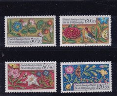 Berlin MNH ** 744-7 SC 227-30 flowers