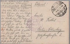 1917 Germany WWI Feldpost Airplane Zeppelin Studio RPPC Real Photo Postcard