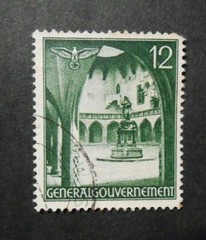 GERMANY GERMANIA Generalgouvernement REICH 1940 “ Vedute “ 12 gr. USED