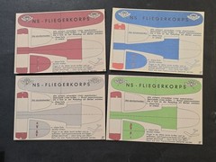 FLIEGER KORPS KIDS MODEL TOY AIRPLANES Third Reich Nazi German Postcard set of 4