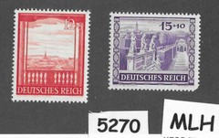 #5270 MLH Germany stamp set B198 – 199 / Third Reich / 1941 Vienna Austria Fair