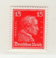 GERMANY 1926-1927 FAMOUS GERMANS SET 15pf IMMANUEL KANT SCOTT 356 PERFECT MNH