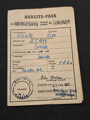 POST WWII WW2 German Master Glazier ARBEITSBUCH WORKBOOK 1947 ARBEITS PASS
