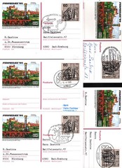 5 GERMANY- 60pf – SCOTT#: 1420a – LETTER SORTING on FERPHILEX ’86 POSTCARD 1131