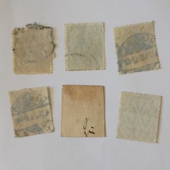 25 Deutsches Reich Germany Used Stamp Lot Handstamped Various Denominations