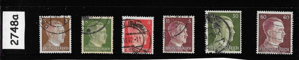 Stamps Adolf Hitler 1941 issues Third Reich era Germany during WWII #2748a