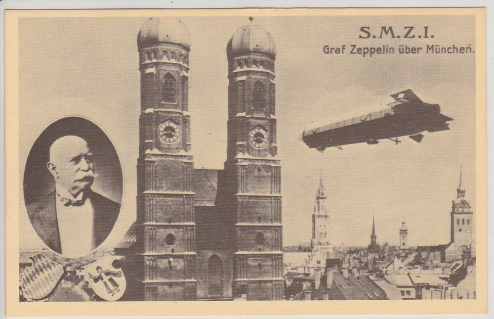 Airship LZ 127 Graf Zeppelin Germany Vintage Postcard Unused Set of 2