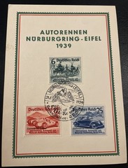 GERMANY #B141-3, Auto Racing Ovpt Set Used Cancelled