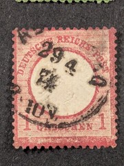 GERMANY 1872 Lot of 5 Used Stamps 1/3, 1/2, 1, 2 Groschen Large – 1/3 Gros Small