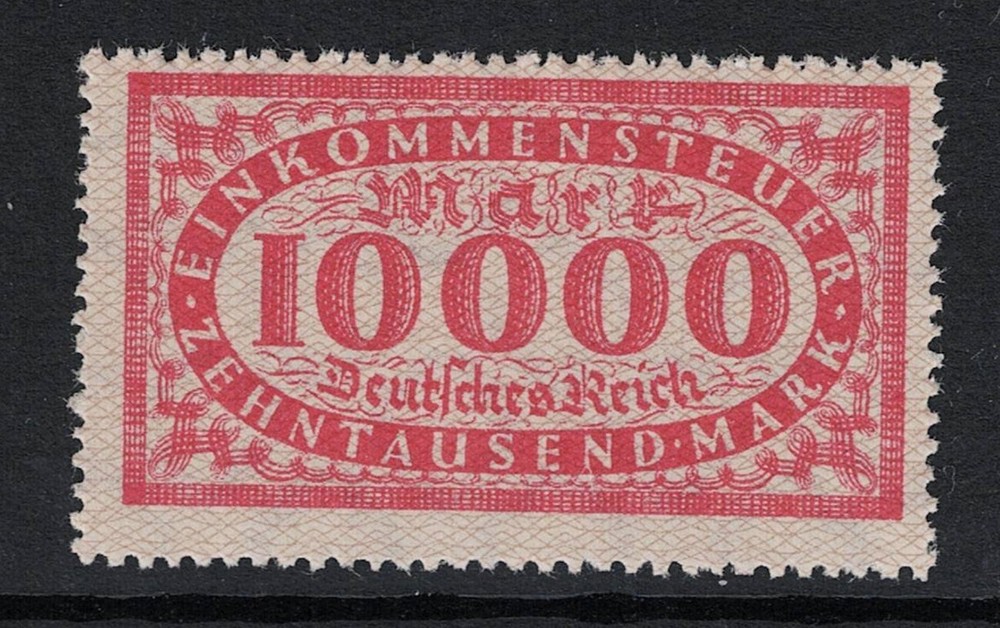 Germany 10000 Mark Entry Fee Tax Stamp Mint Never Hinged – S25816