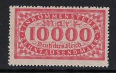 Germany 10000 Mark Entry Fee Tax Stamp Mint Never Hinged – S25816