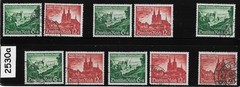 Stamp sets X5 B174-175 1940 Germany Third Reich Eupen & Malmedy return #2530a