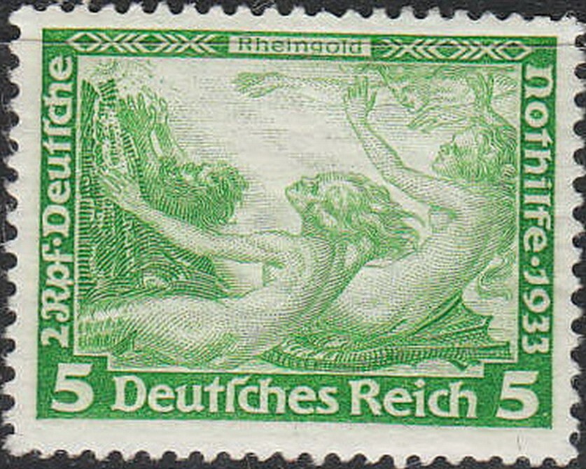 Stamp Germany Mi 501A Sc B51 1933 WWII 3rd Reich War Rheingold Richard Wagner MH