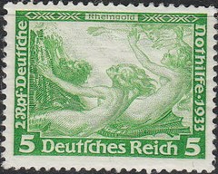 Stamp Germany Mi 501A Sc B51 1933 WWII 3rd Reich War Rheingold Richard Wagner MH