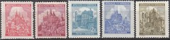Stamp Germany Bohemia Czech Mi 068-72 Sc 52-3C 1941 WWII Fascism Castles MNH
