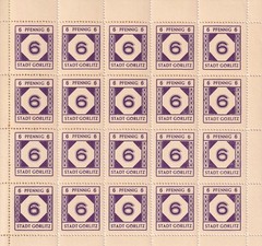 Lot Stamp Germany Mi 1-4 1945 4 Sheets Local Gorlitz White Paper Saxony MNH