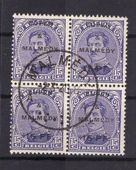 Eupen &malmedy 3 Block of Four Postmarked (75668