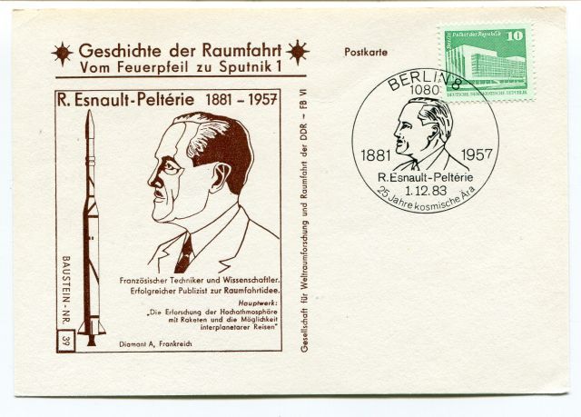 1983 Geschichte Raumfahrt Vom Feuerpfeil Sputnik 1 Esnault Pelterie Berlin 8 DDR