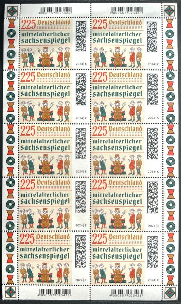 Germany 2024 Saxony Mirror €2.25 MiNr. 3815 SHEET ** BRD / GERMANY SHEET!!