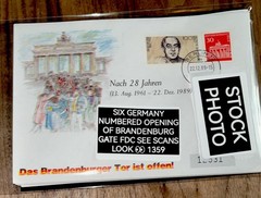 SIX GERMANY NUMBERED OPENING OF BRANDENBURG GATE FDC SEE SCANS LOOK 👀 1359