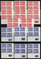 Bohemia & Moravia 1939/1940 MNH Mi 1-14 Sc J1-J14 Due Plate number Blocks **