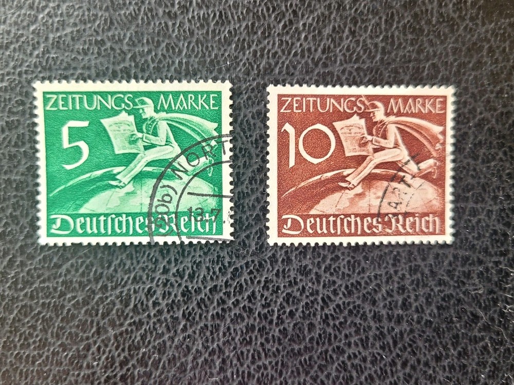 Germany #P1-2 Used, 1939 Newspaper Stamps, Scott Catalog Value $ 10.50