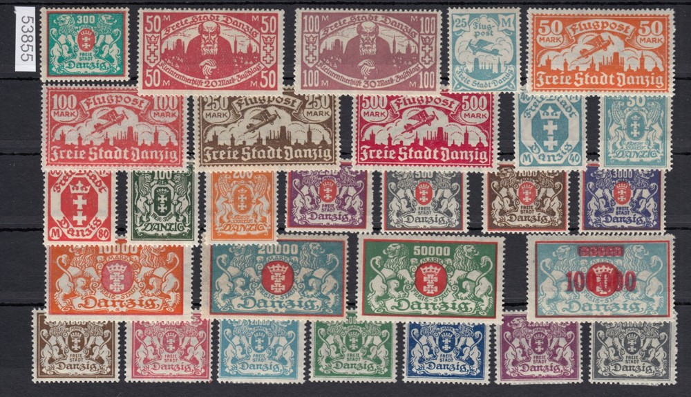 Danzig 1923 Mi.No. 130-57 *