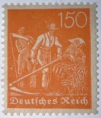 Travelstamps: 1922 Germany Deutsches Reich 150pf Stamp Scott #175/Mi 189 MOGNH.