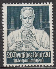 Stamp Germany Mi 562 Sc B65 1934 War 3rd Reich Profe ions Scientist MH