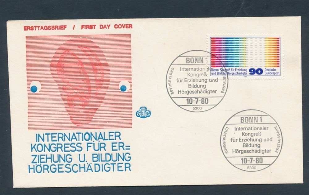 D489545 Germany FDC International Congress Education Hearing Impaired 19