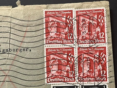 WW2 WWII Nazi German Third Reich cover w blocks SA Standard Bearer 1935