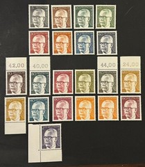 Travelstamps: Germany-Berlin Stamps Sc #1028-1044 President Heinemann MNH OG